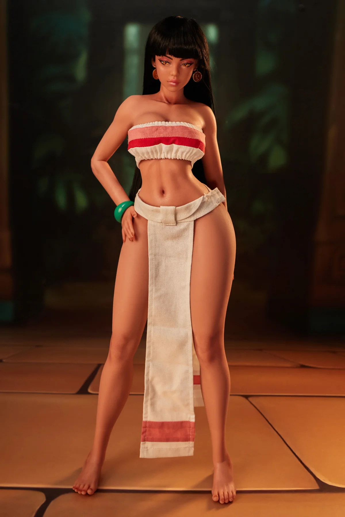 70cm (2ft4) Petite Chest Highly Posable Silicone Sex Doll, Si70cm MO Roxy